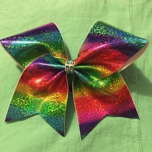 Jumbo Rainbow Holographic Bow